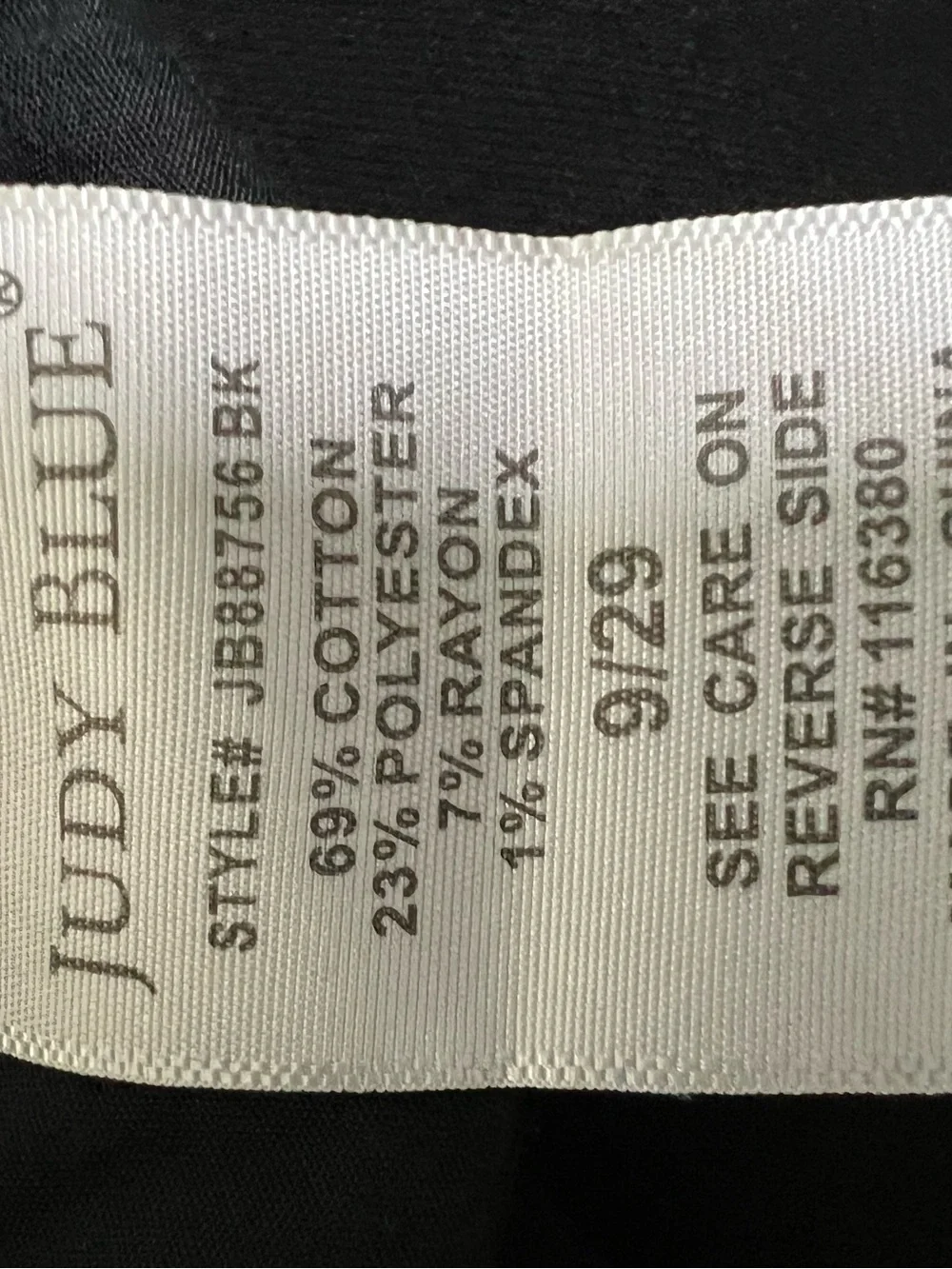 Judy Blue Midnight Black Straight Leg Slim Fit Jeans Size 29 Women’s